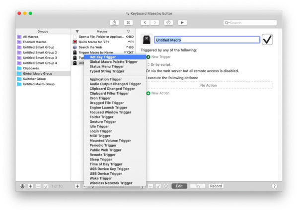 keyboard maestro gesture trigger example keyboard maestro gesture trigger example