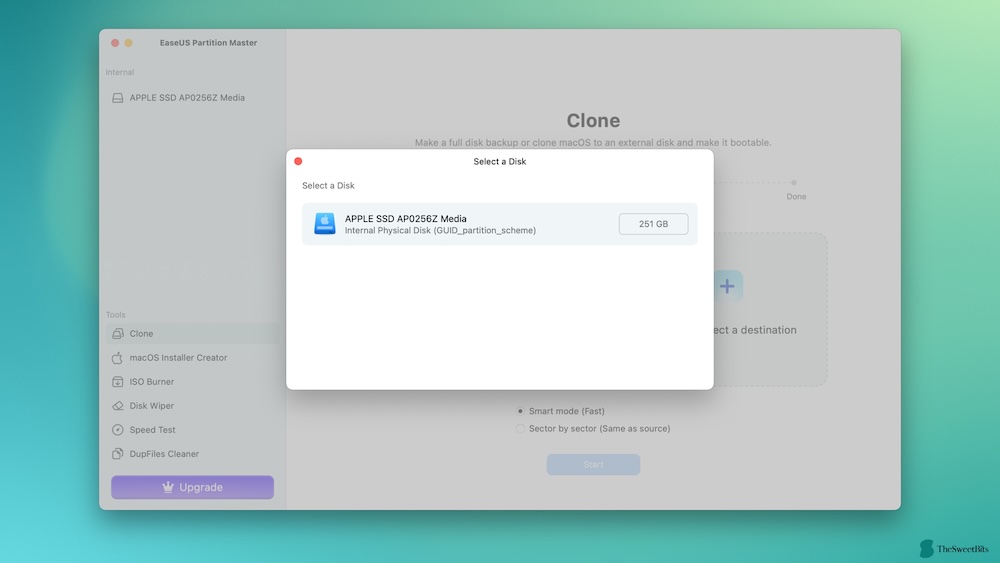 easeus partitionmac clone
