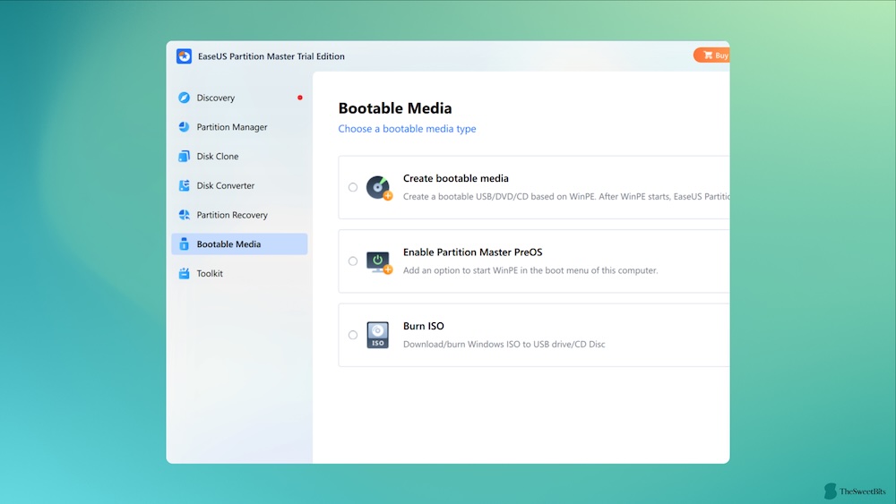 easeuspartition bootable