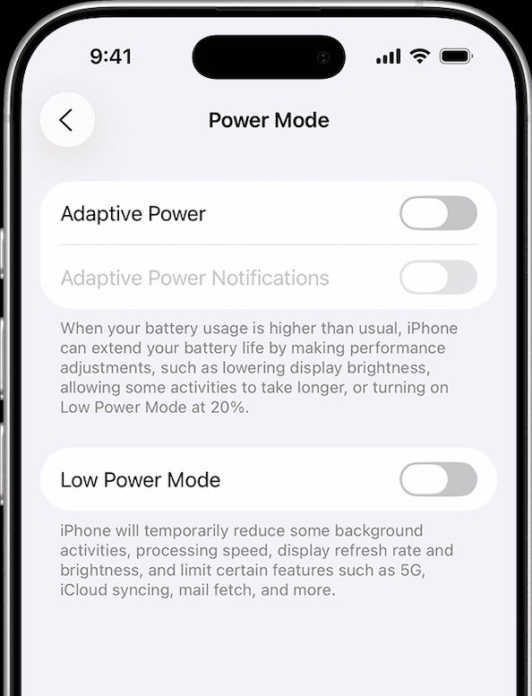 ios powermode