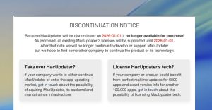 macupdater discontinued
