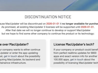 macupdater discontinued