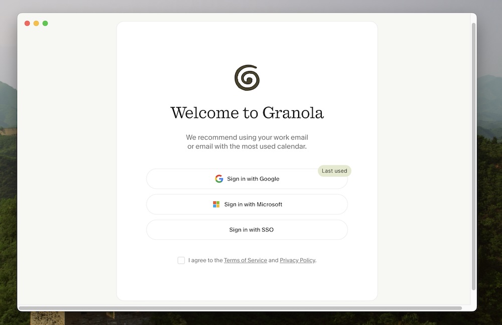 Granola welcome