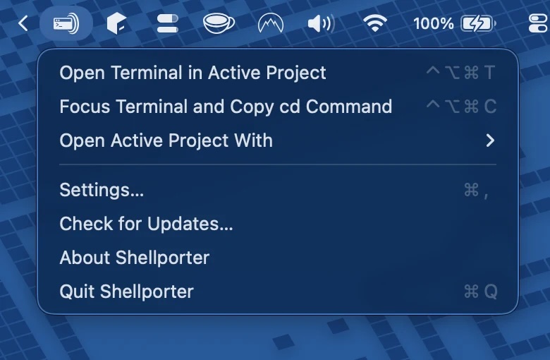 shellporter menubar