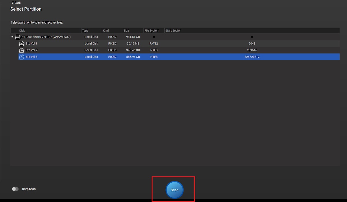 stellar partition