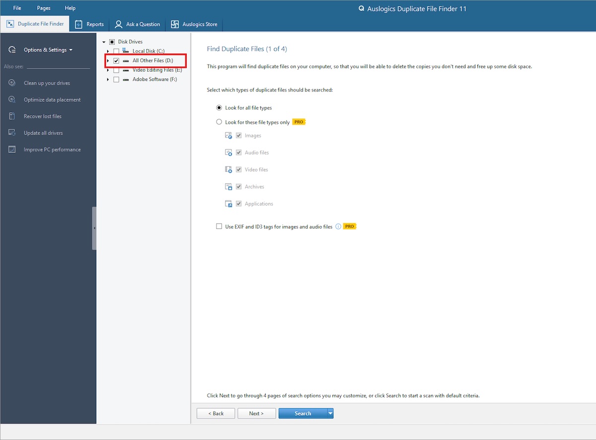 auslogics duplicatefinder
