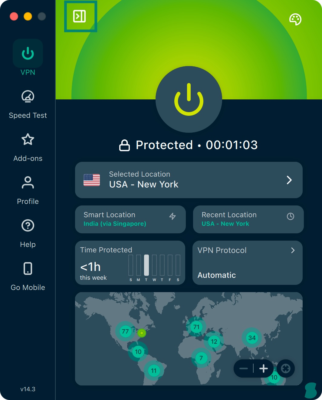 expressvpn compactmode