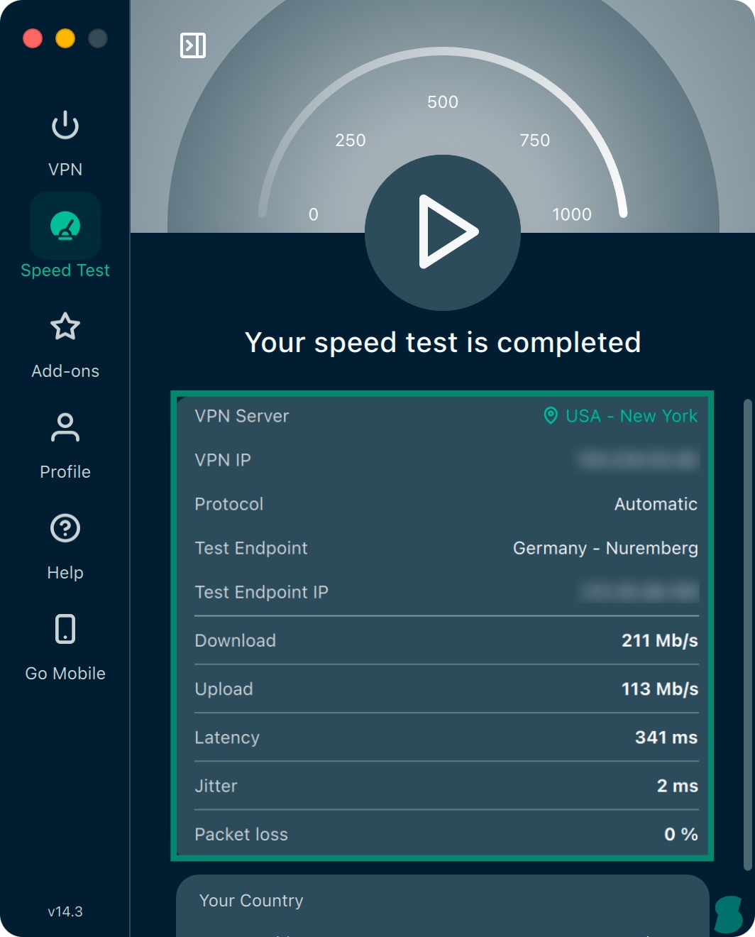 expressvpn speedtest