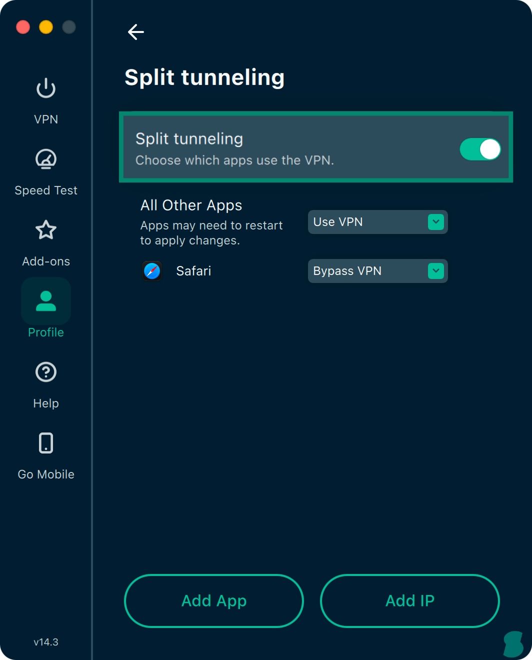 expressvpn splittunneling