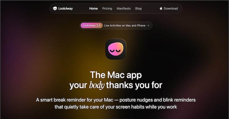LookAway: The Mac break reminder that knows when to leave you alone