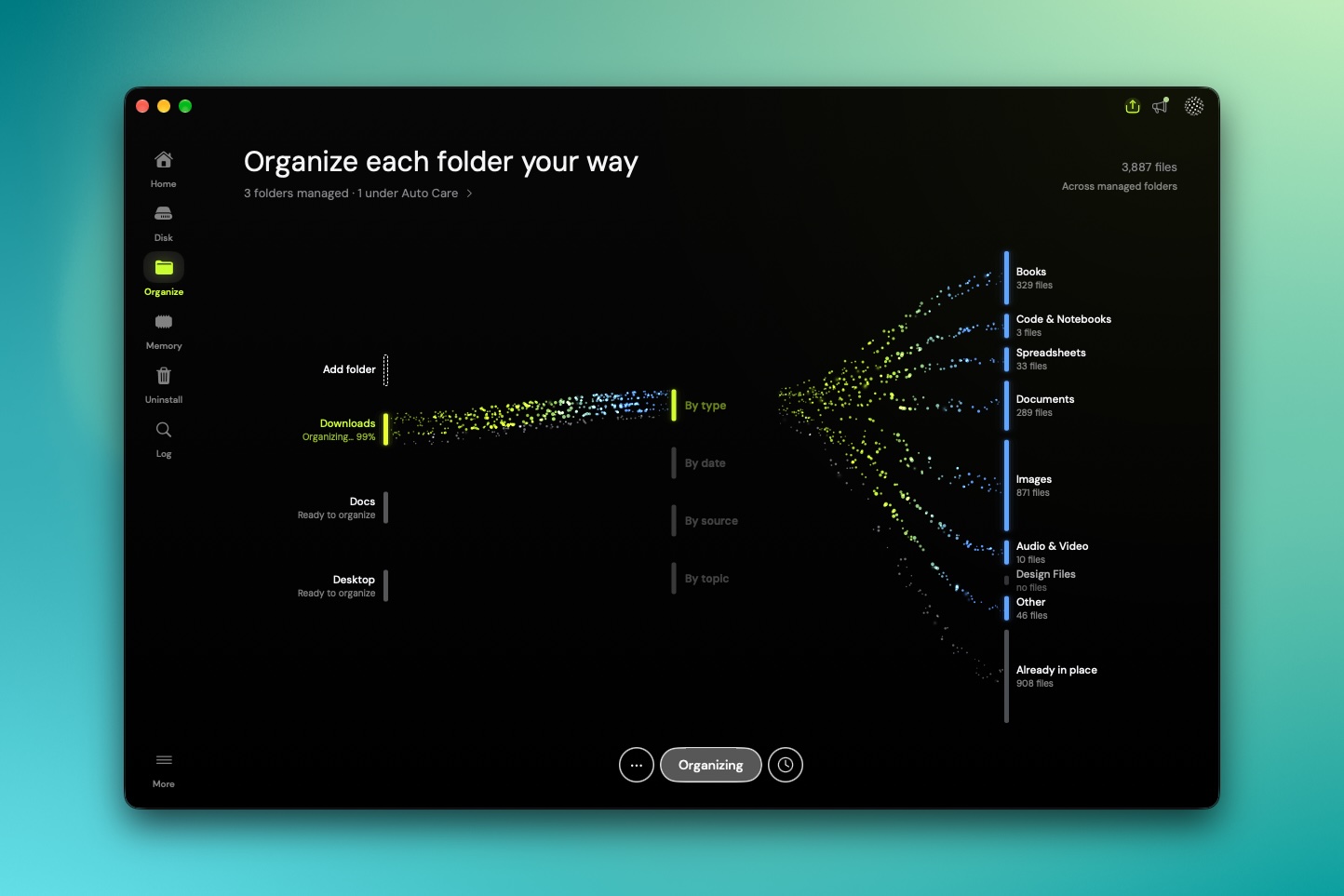 mint organize folder